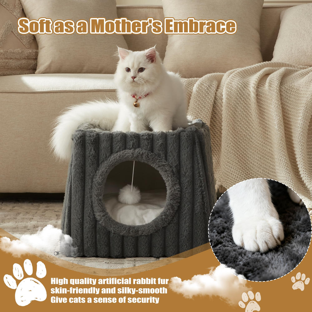 Dogpals cabina-gato-semi-cerrada, espacio privado para descanso seguro.