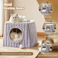 Dogpals cama-gatos-tejido-pelo-artificial suave y cálido.