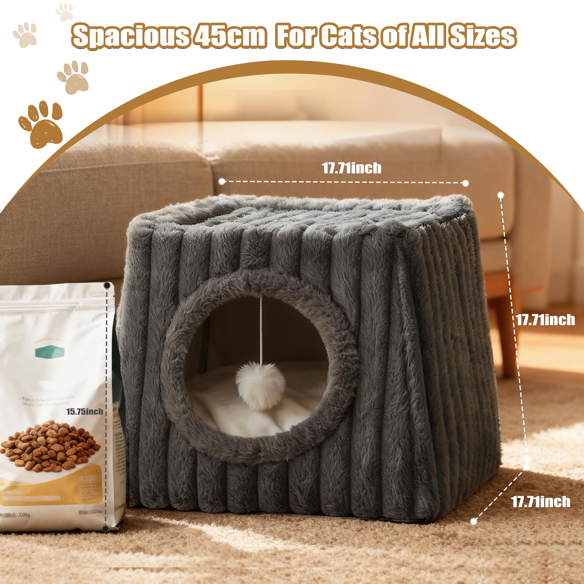 Dogpals estructura-durable-madera-fibra, base estable para gatos activos.
