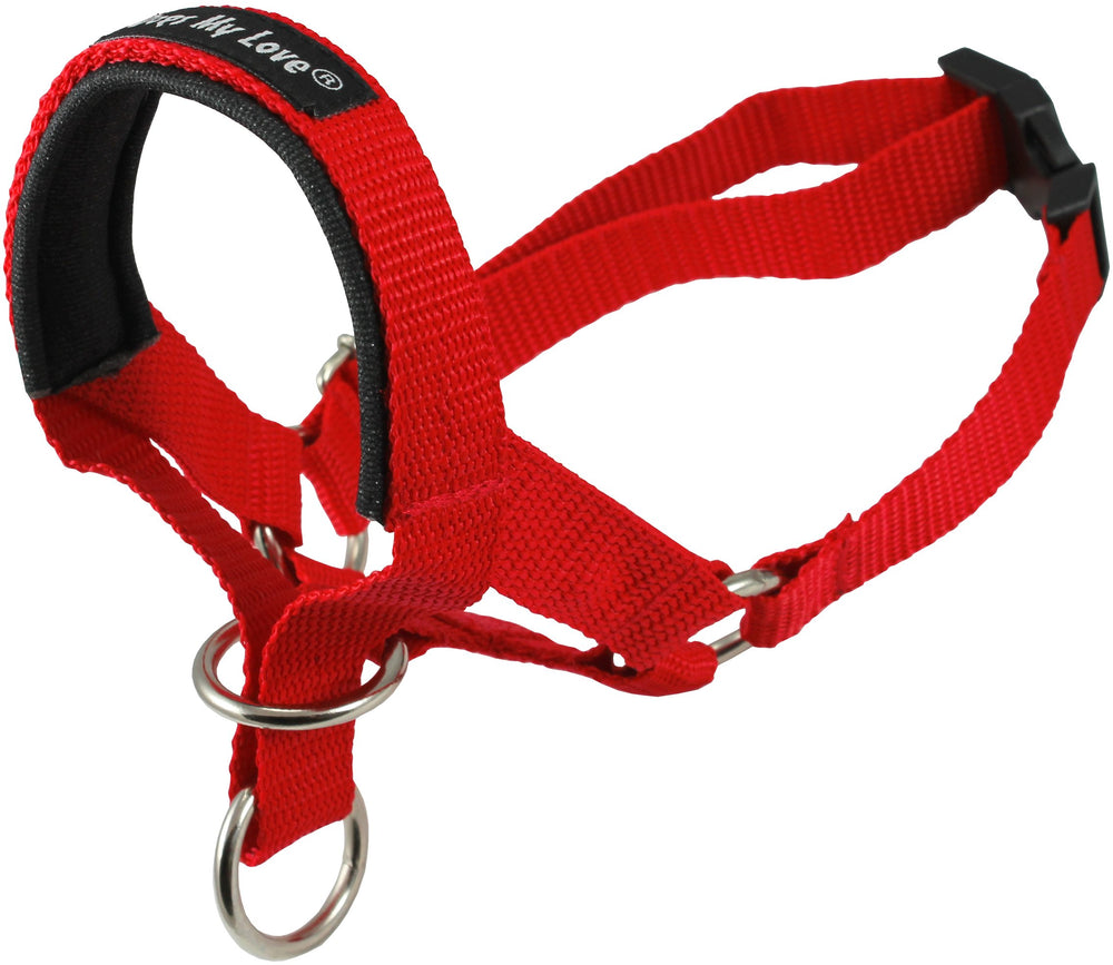 Dogs My Love collar de cabeza rojo para hocico 10.25-12.25 pulgadas