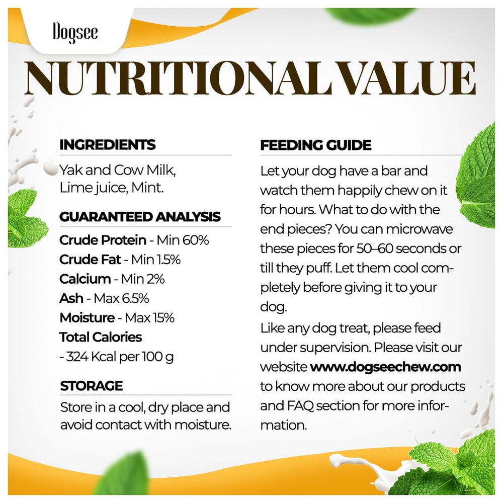 Dogsee Yak Chews ingredientes naturales y seguros para perros
