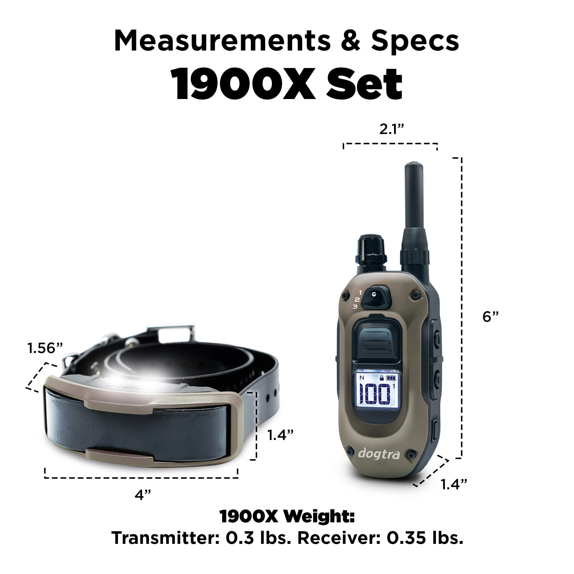 Dogtra 1900X resistente al agua IPX9K para uso exterior