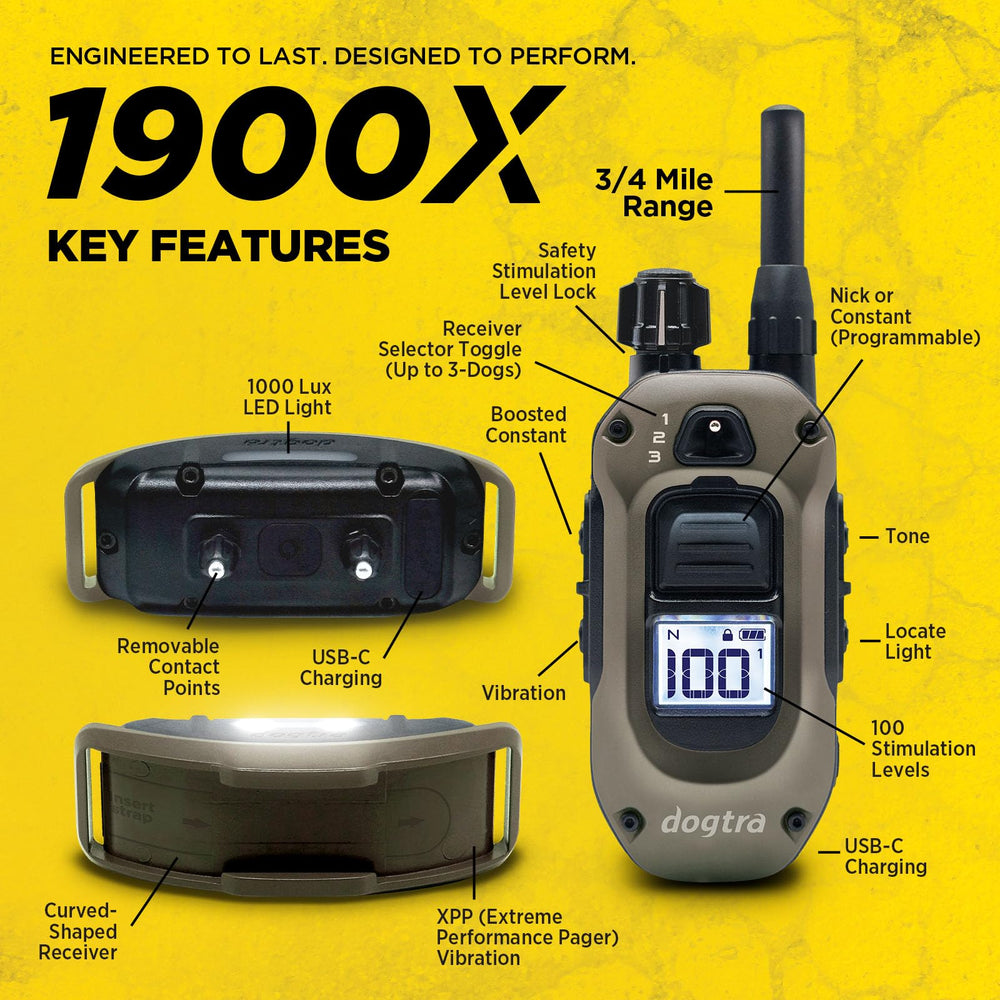 Dogtra 1900X ideal para entrenamiento y caza al aire libre