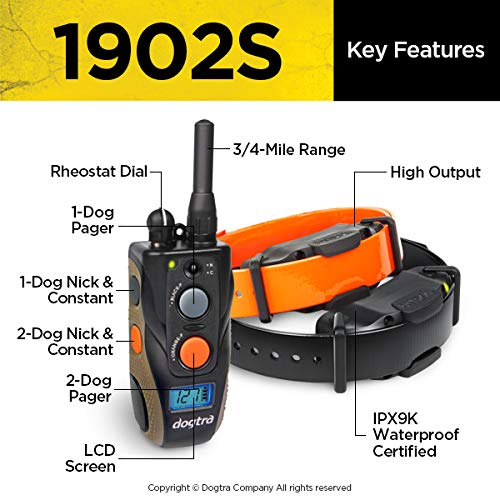 Collar ergonómico Dogtra 1902S para cuello cómodo y seguro.