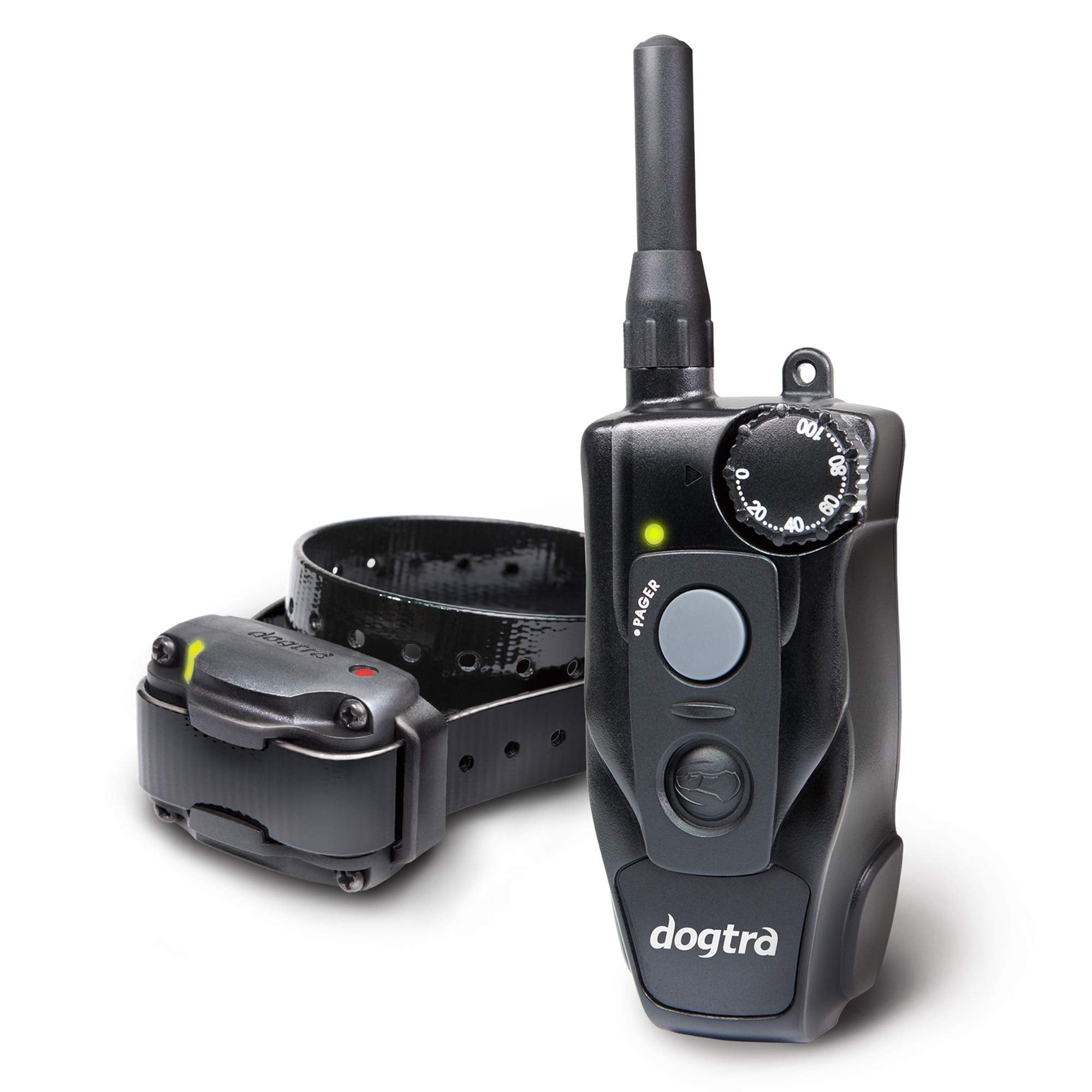 Dogtra 200C control remoto ergonómico para entrenamiento con una mano.