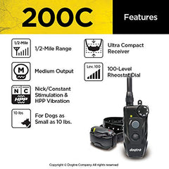 Dogtra 200C modos de entrenamiento para diferentes estímulos y respuestas.