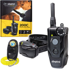 Dogtra 200C receptor compacto para perros pequeños durante paseos.