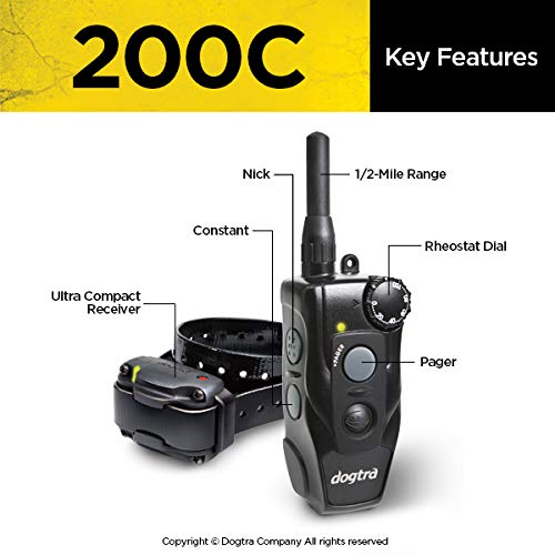 Dogtra 200C receptor impermeable para lluvia o nieve.