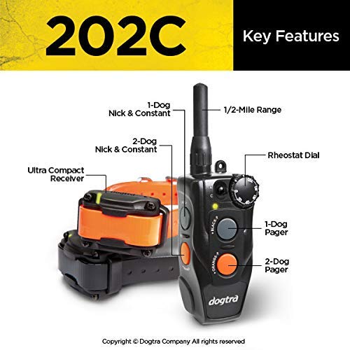Dogtra 202C: diseño compacto ideal para perros pequeños.