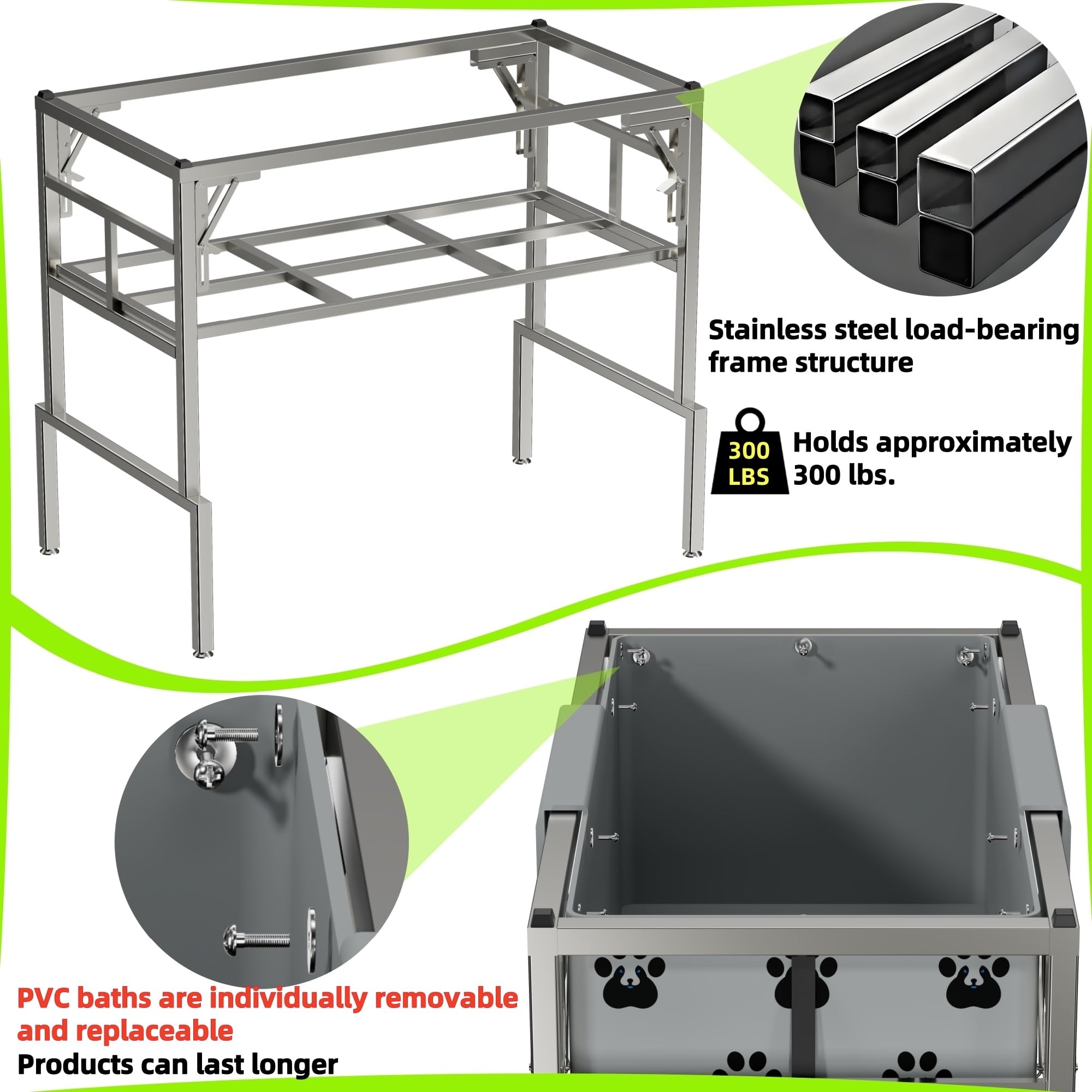 Dogvingpk diseño plegable para guardar y transportar la bañera con comodidad.