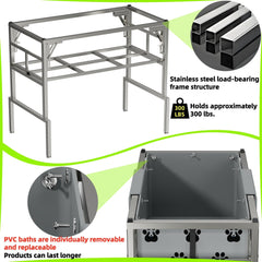 Dogvingpk diseño plegable para guardar y transportar la bañera con comodidad.