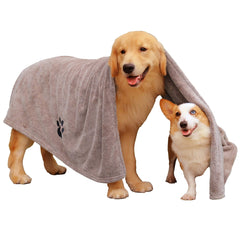 Dogvingpk: toalla-perro-extra-grande absorbente para secado rápido tras baño.