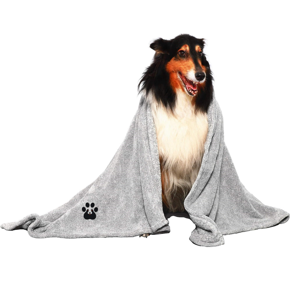 Dogvingpk toalla-xl perro microfibra secado rápido tras el baño.