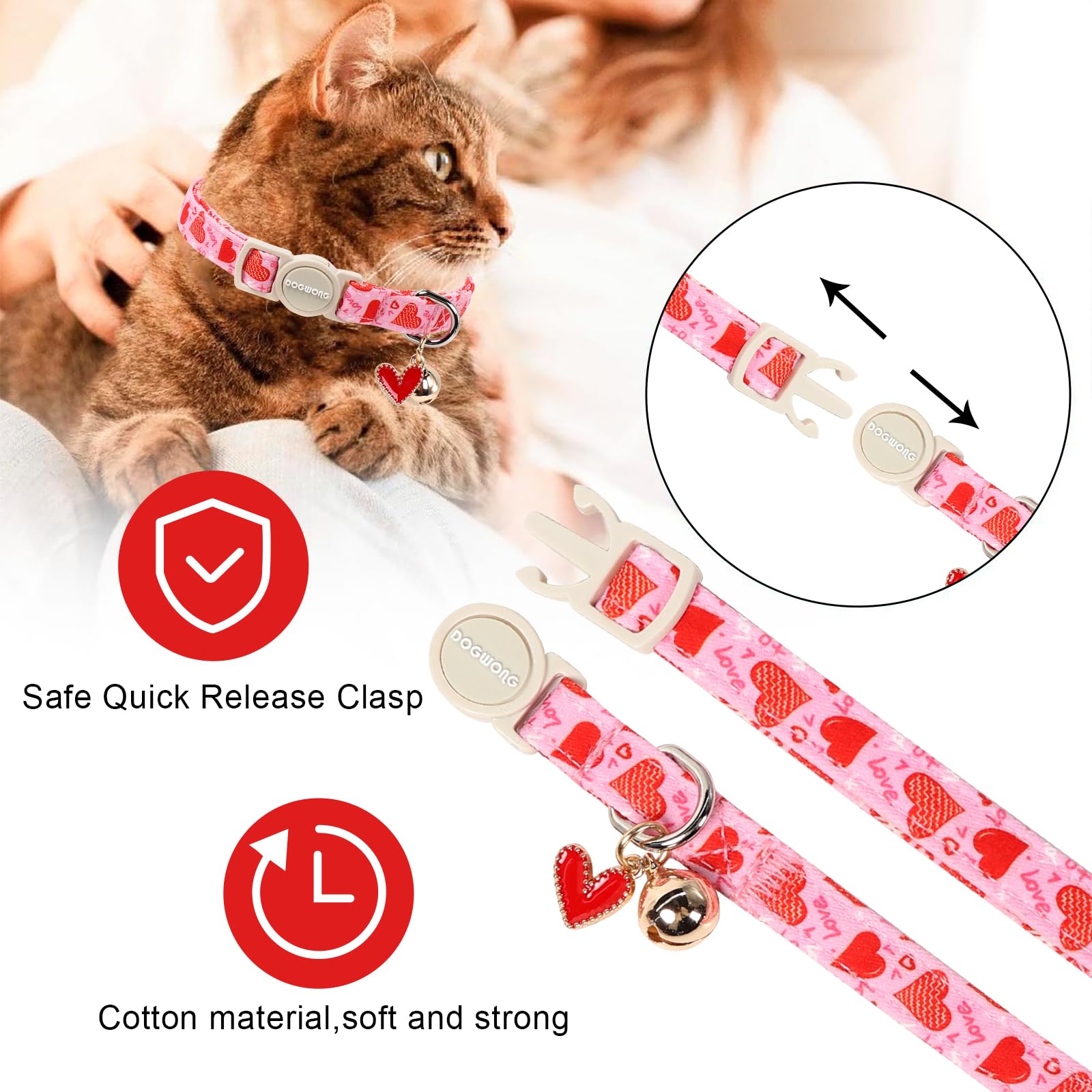 DOGWONG collar con campana, localización fácil de tu gato.