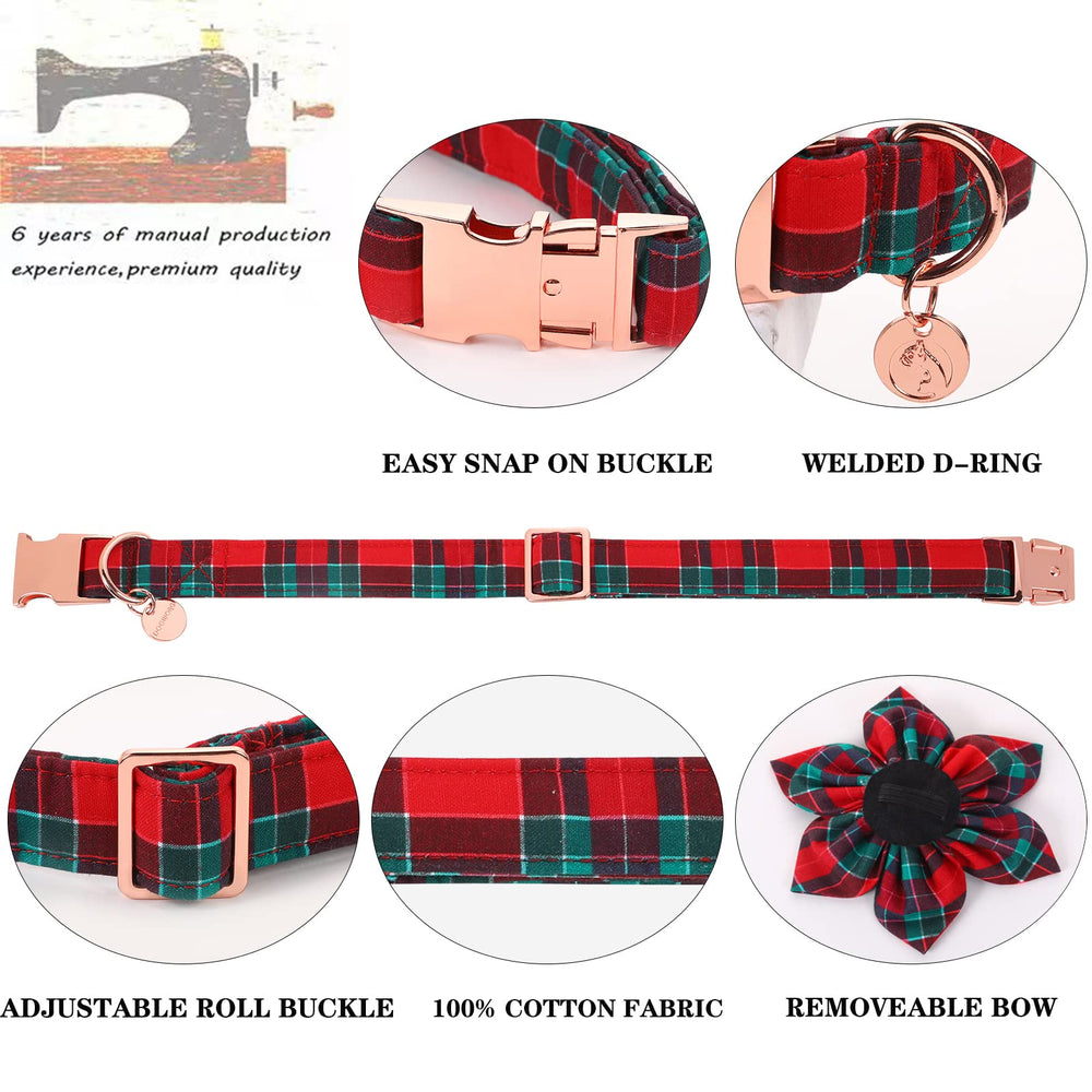 DOGWONG collar ajustable algodon: material suave y cómodo para perros de todas las tallas.