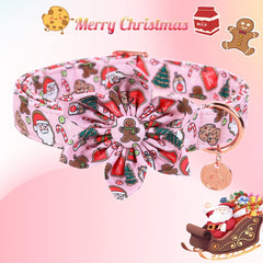 Collar DOGWONG ajuste de algodón rosa; cómodo y suave para uso diario.