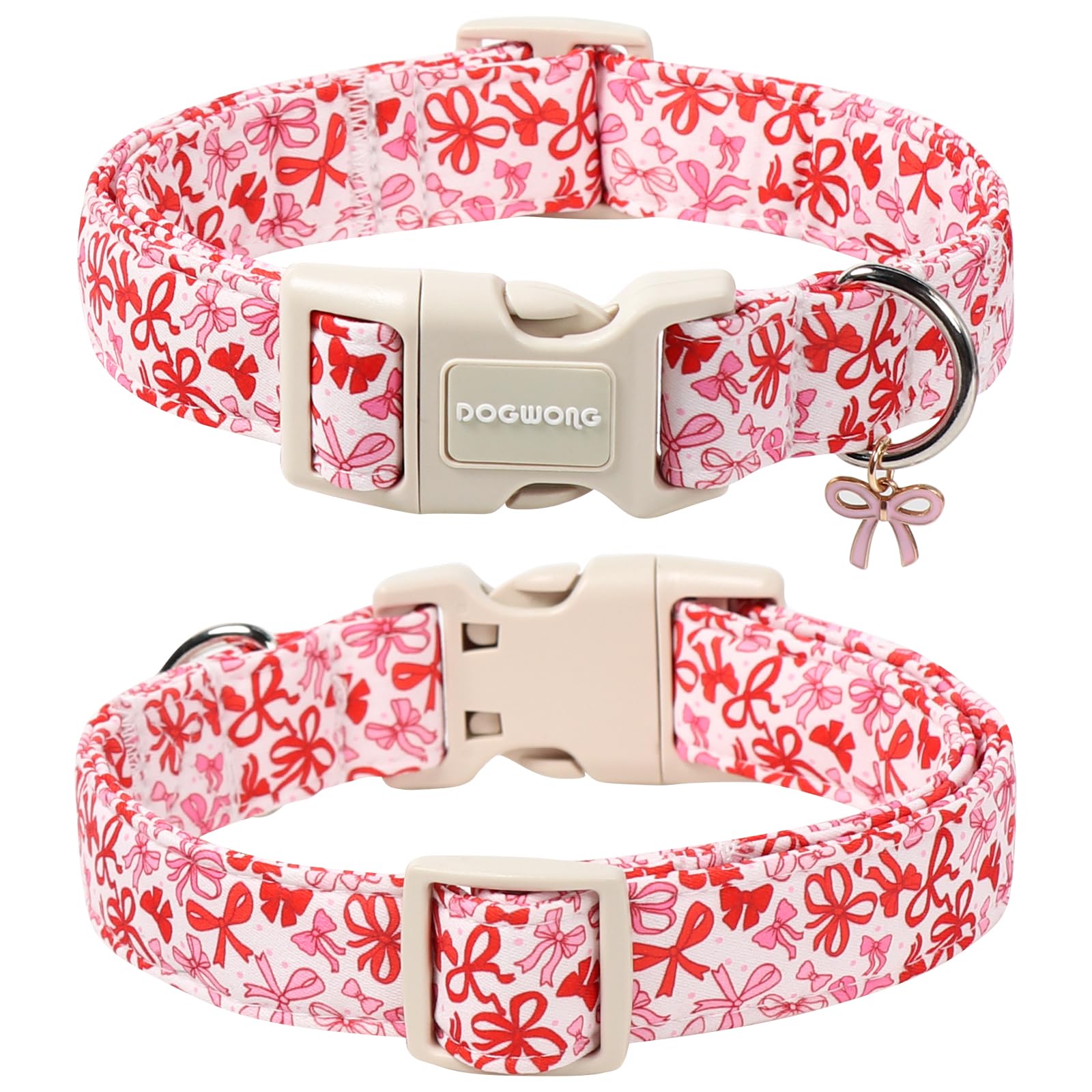DOGWONG collar con cierre plástico resistente y ajuste seguro.