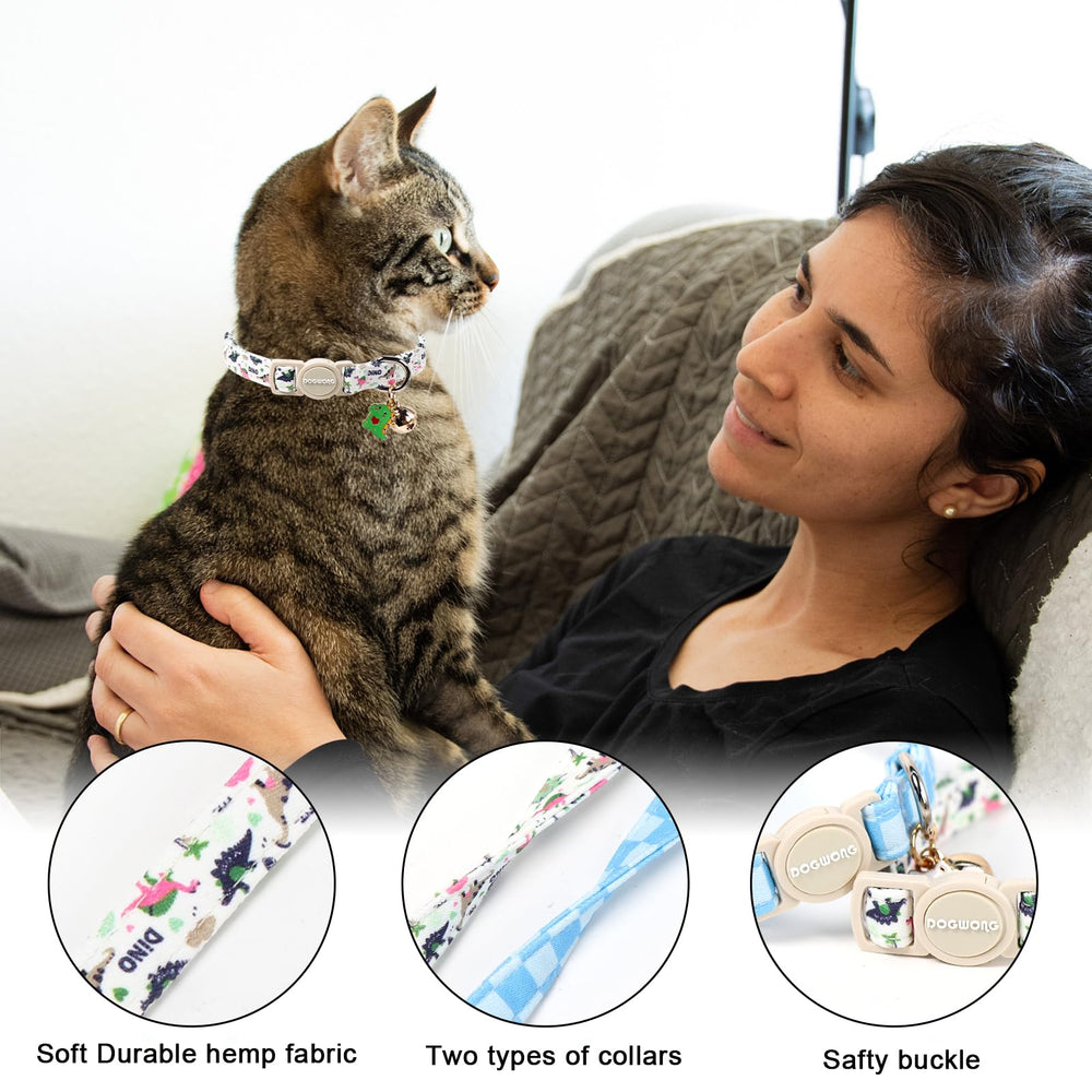 Collar DOGWONG con cierre de seguridad que se libera para gatos