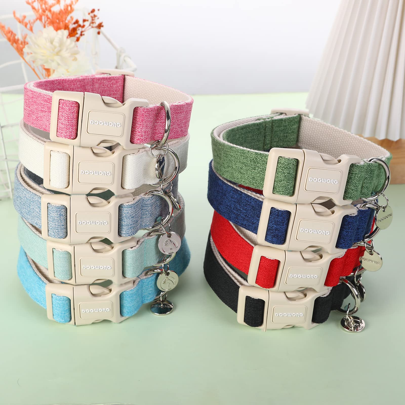 DOGWONG costuras y material natural muestran durabilidad y resistencia.