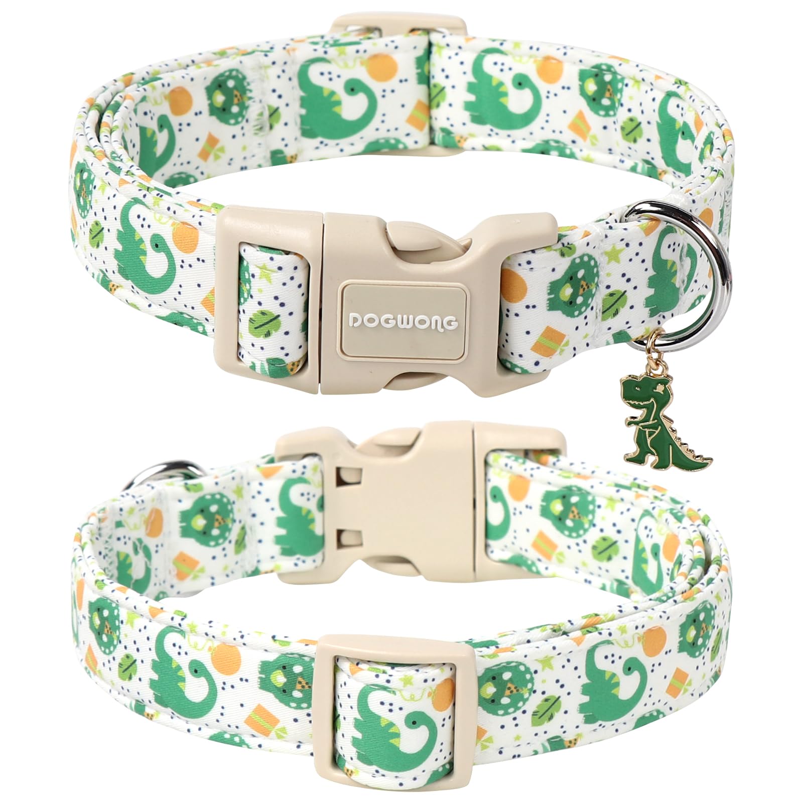 DOGWONG Collar Dinosaur ajuste: mecanismo de ajuste rápido para comodidad.