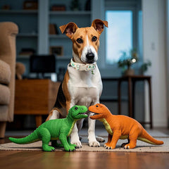 DOGWONG Collar Dinosaur anilla en D para identificación y correa.