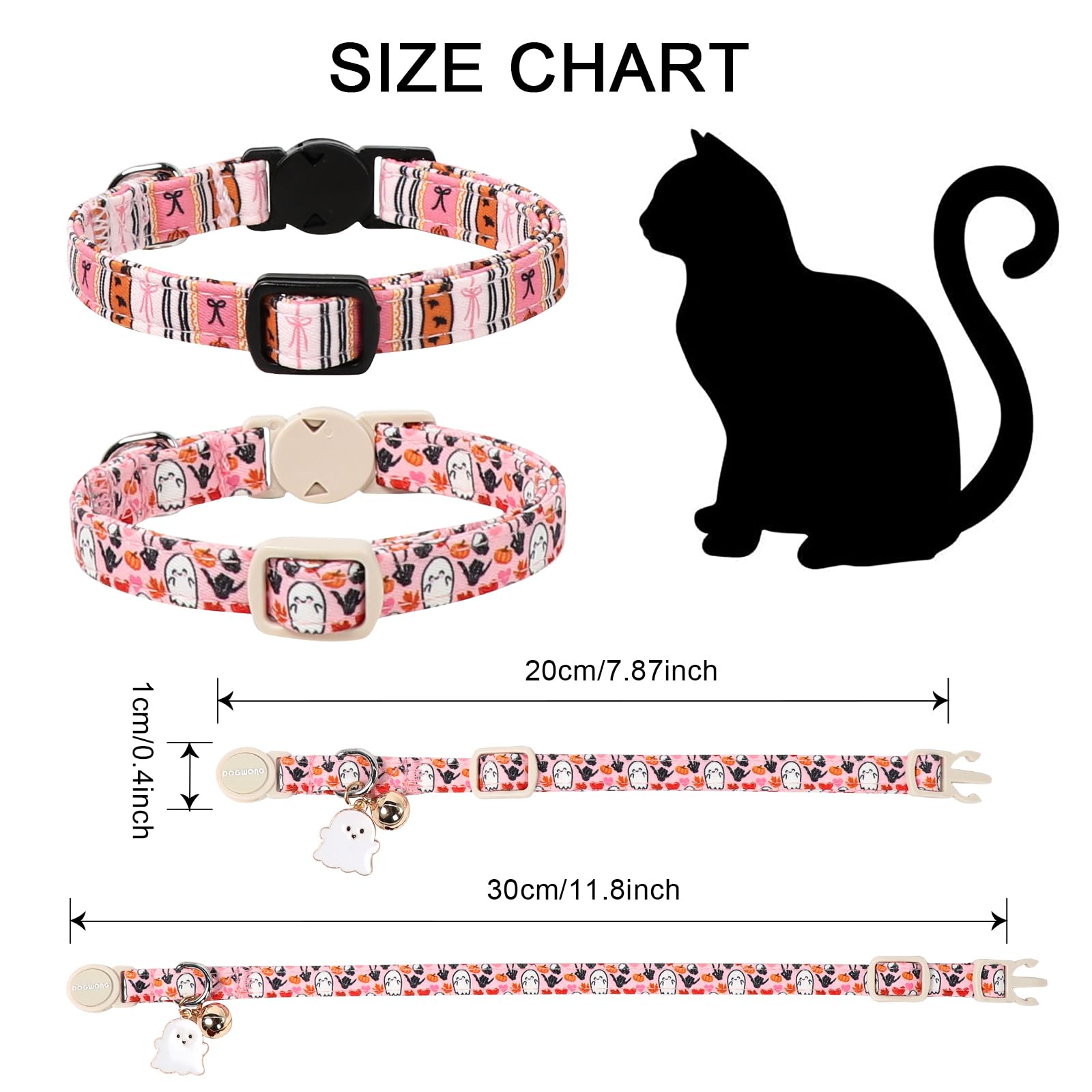 Collar DOGWONG ajustable 7-12 pulgadas, comodidad y ajuste seguro