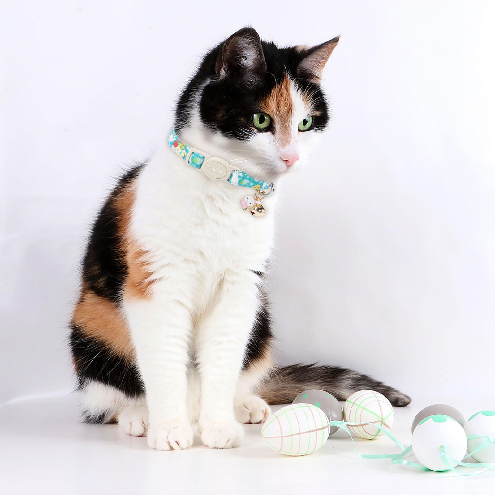 DOGWONG collar gato ajuste 7-12 pulgadas, compatible con la mayoría de cuellos.
