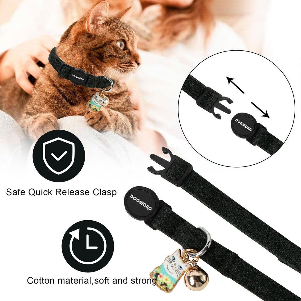 DOGWONG collar para gato con campana para ubicar fácilmente a tu mascota.