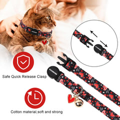DOGWONG collar gato campana removible, opción flexible para distintos momentos.