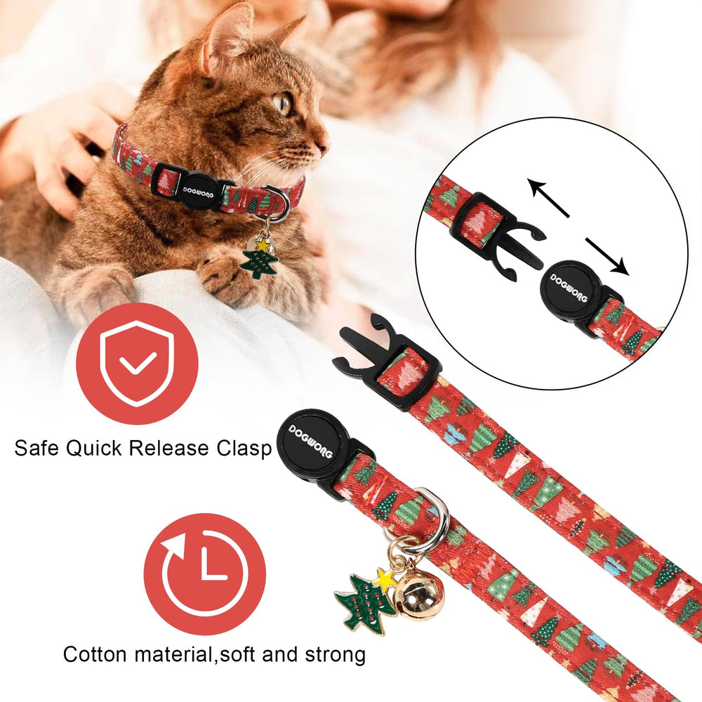 DOGWONG collar para gatos con cierre de seguridad, fácil de usar en casa.