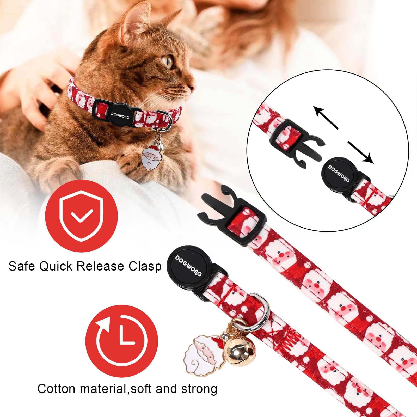 DOGWONG collar con campana opcional para localizar a tu mascota sin estrés