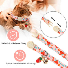 DOGWONG collar gato rosa flor, dos paquetes para cambiar el look cada día.