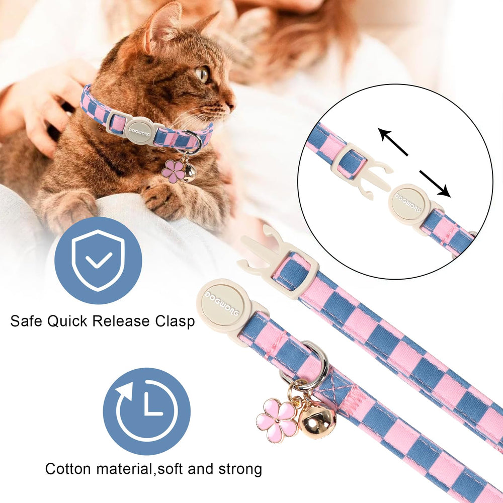 DOGWONG: collar ajustable de 7–12 pulgadas para gatos y perros pequeños