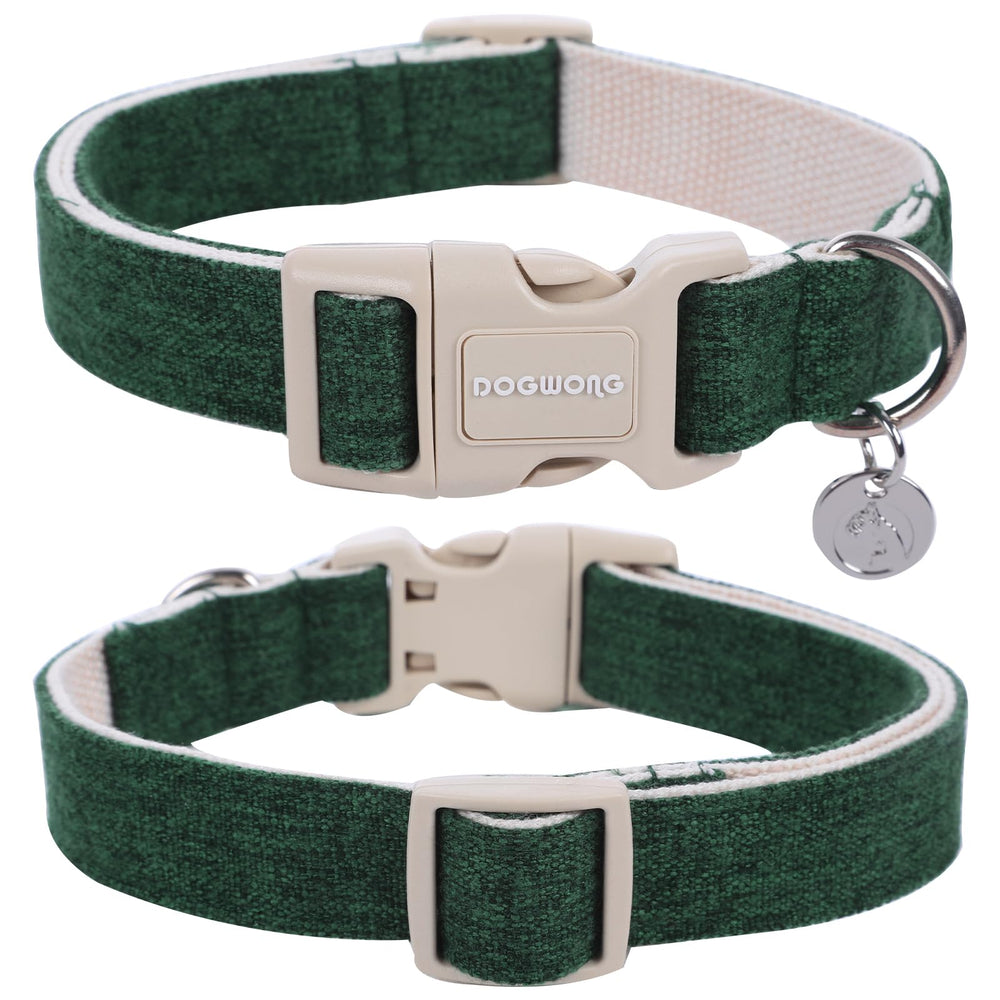 DOGWONG collar natural en tejido algodón cáñamo para uso diario