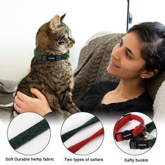 Collar navideño DOGWONG con campana para localización suave.