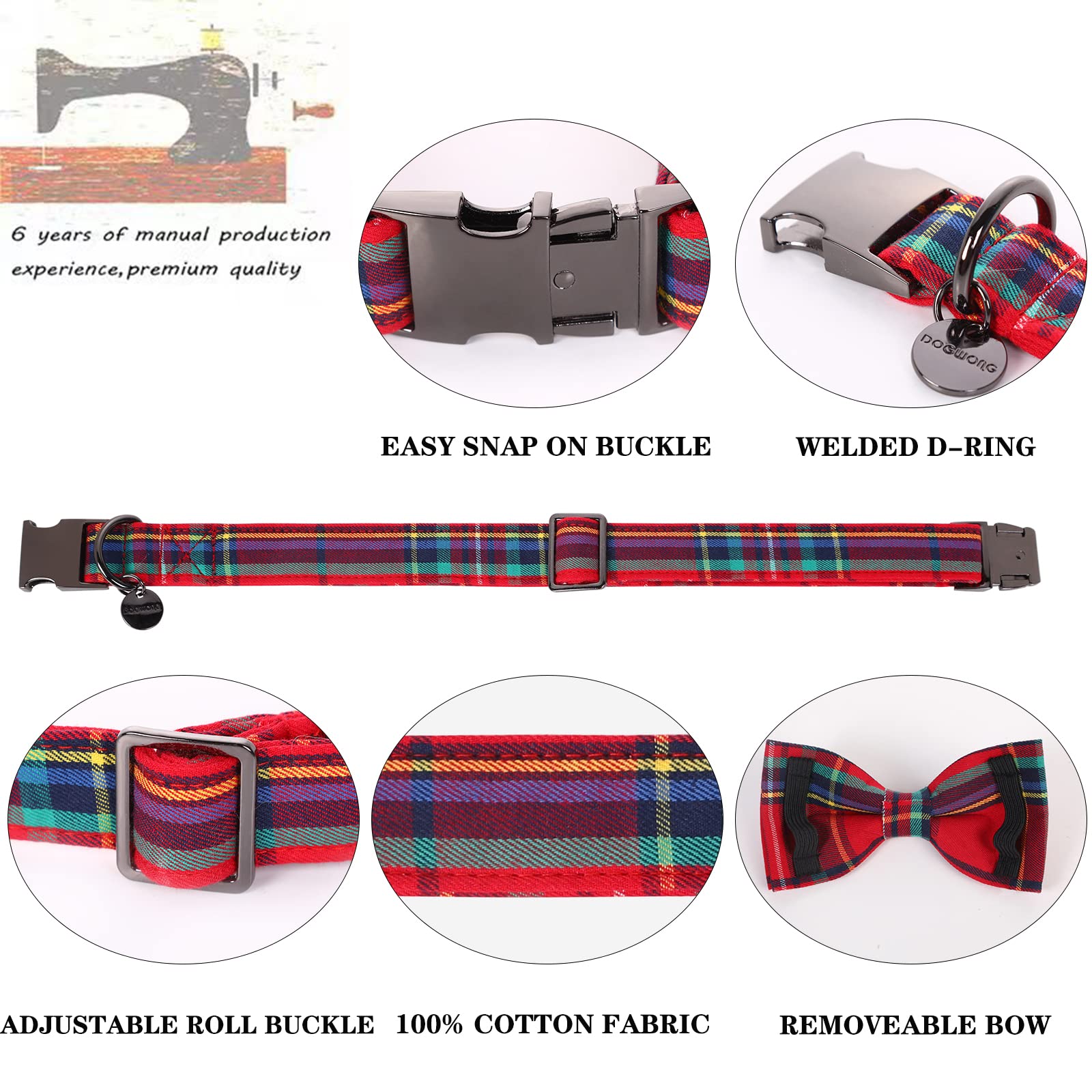 Lazo removible del collar DOGWONG con dos bandas elásticas.