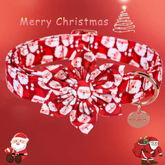 DOGWONG collar navideno rojo para perros, ideal para fiestas.
