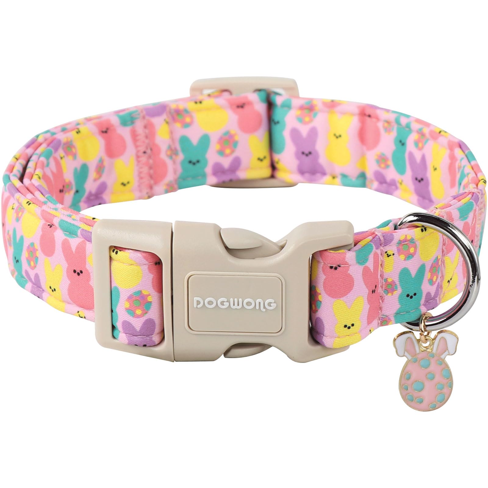 DOGWONG collar pascua conejo mini, diseño suave para paseos seguros.