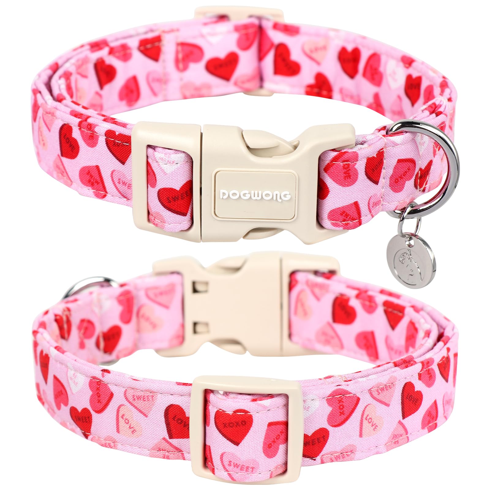 DOGWONG collar de algodón suave para perros pequeños: comodidad diaria