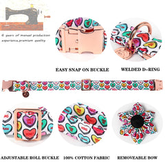 Collar DOGWONG de algodón natural, transpirable y suave para el pelaje del perro.