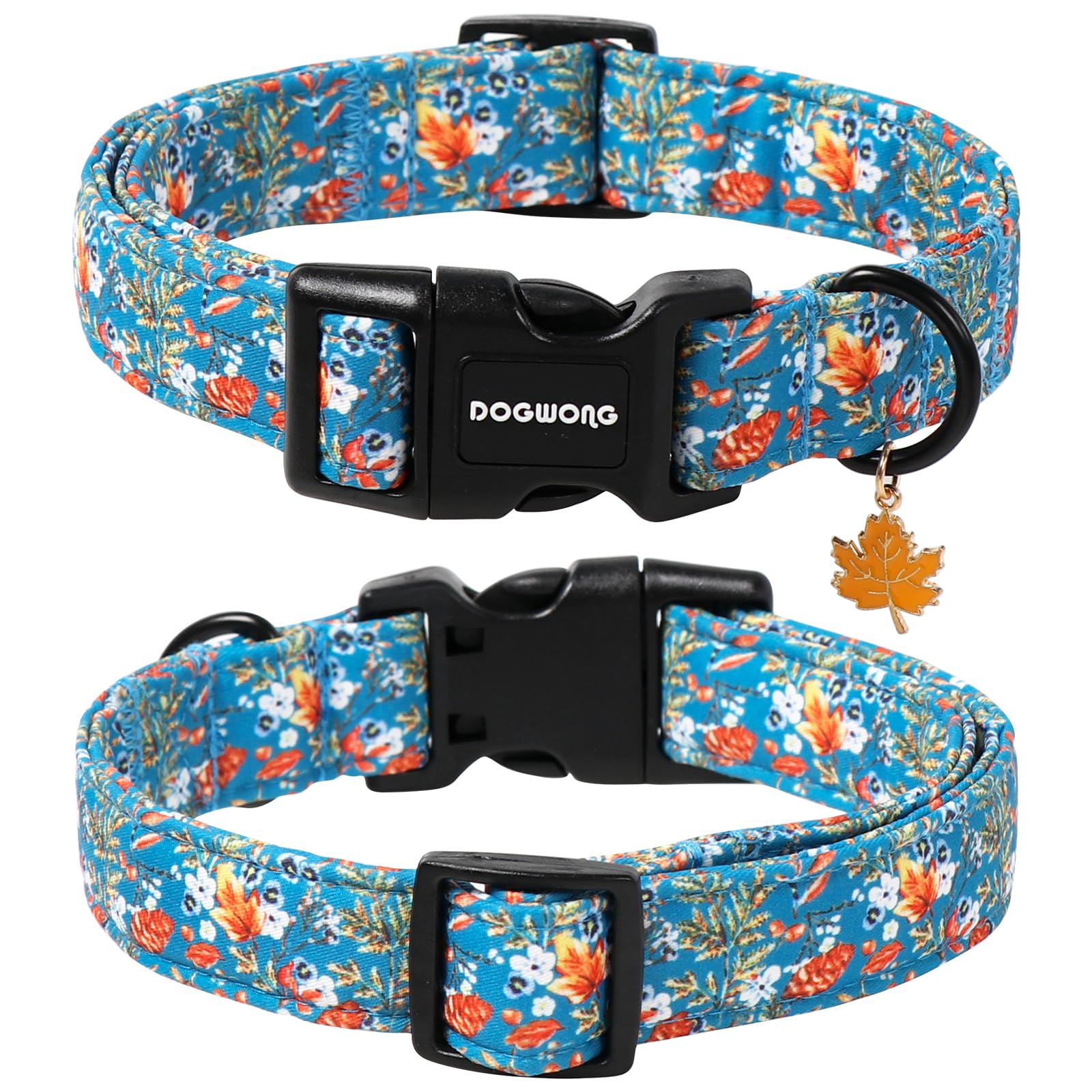 Collar DOGWONG con cierre plástico durable para ajustes rápidos.