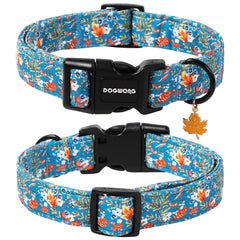 Collar DOGWONG con cierre plástico durable para ajustes rápidos.