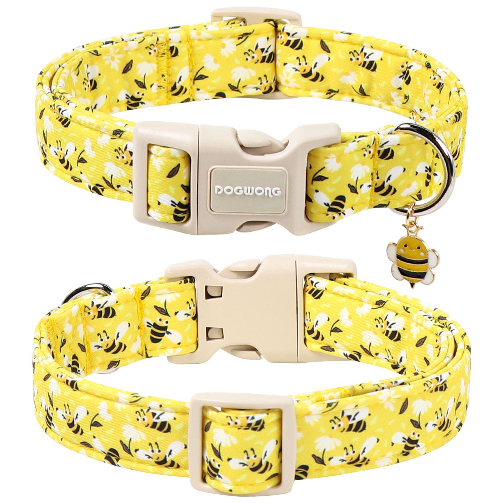 DOGWONG collar con hebilla enrollable, fácil de colocar.
