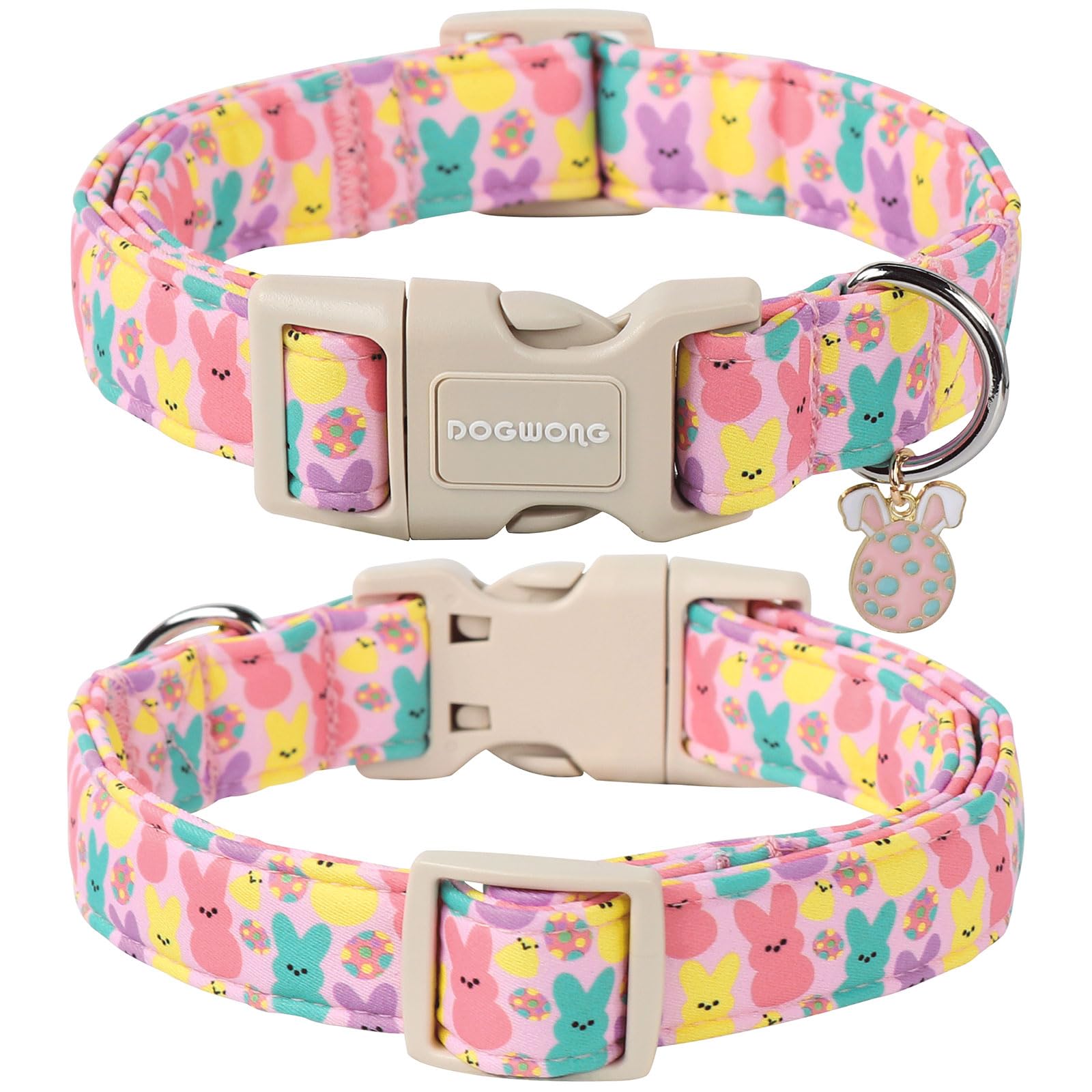 DOGWONG collar para perro pequeno, tejido ligero y comodo para uso diario.