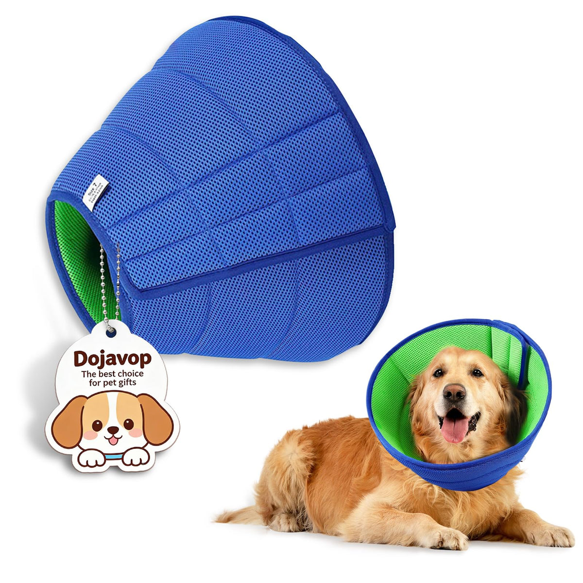 Dojavop cono suave para perro, ajuste cómodo y seguro