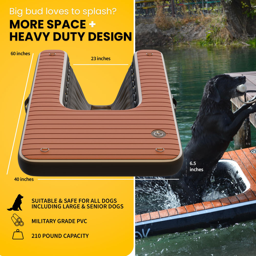 Dog-DOK deck con tracción total para mayor seguridad