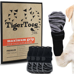 Calcetines antiresbalantes DOK TigerToes para pisos de madera.