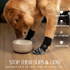 DOK TigerToes calcetines para perro, dorso de la pata, protegen en pisos resbaladizos.
