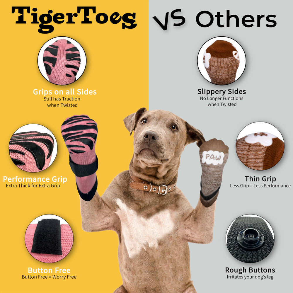 Diseño patentado sin botones de DOK TigerToes para ajuste cómodo