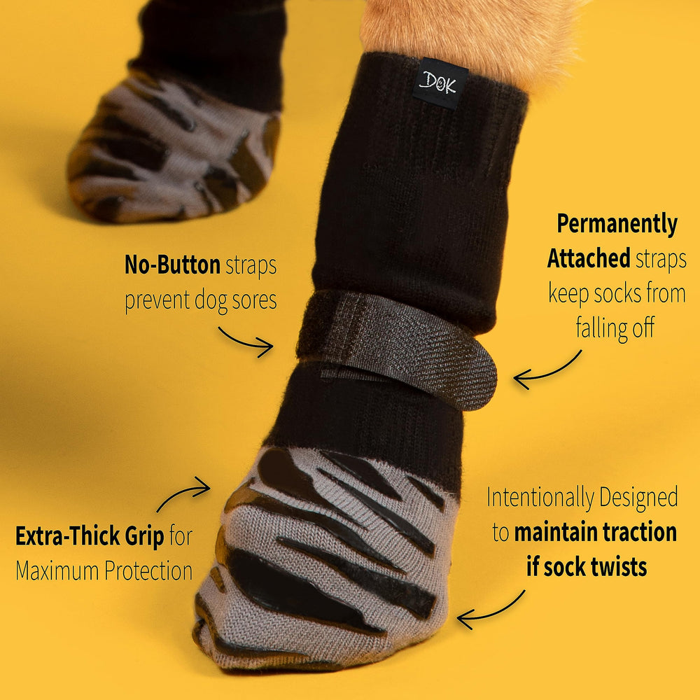 Diseño sin botones de DOK TigerToes para confort y ajuste suave